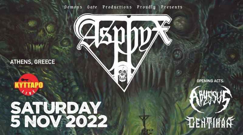 Asphyx, Abyssus, Gentihaa: Σάββατο 5 Νοεμβρίου @ Κύτταρο