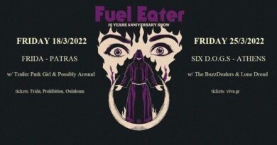 FUEL EATER: Επετειακές εμφανίσεις για τα 10 τους χρόνια σε Πάτρα και Αθήνα