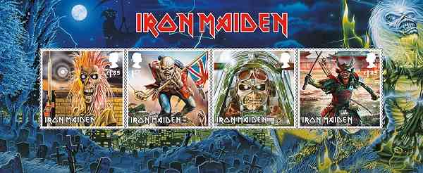 IRON MAIDEN: 12 συλλεκτικά γραμματόσημα απο τα Βρετανικά Ταχυδρομεία