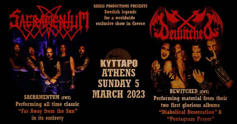 Sacramentum, Bewitched @ Κύτταρο