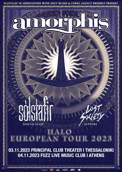 Amorphis, Sólstafir, Lost Society live in Greece 2023