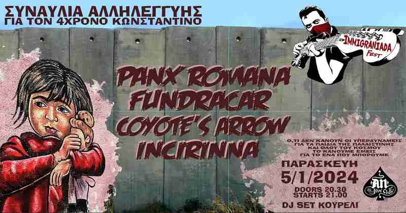 Panx Romana, Fundracar, Coyote's Arrow, Incirinna @ An Club