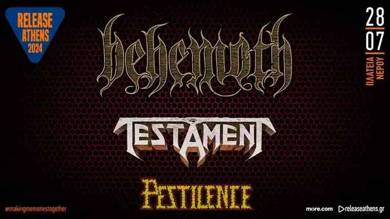 Behemoth, Testament, Pestilence @ Πλατεία Νερού