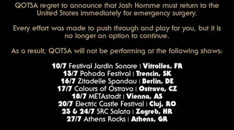 Ακυρώνεται η συναυλία των Queens Of The Stone Age