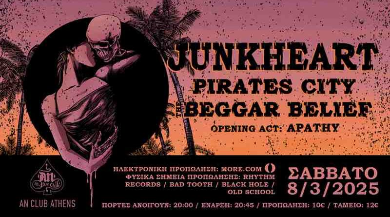 Junkheart, Pirates City, The Beggar Belief, Apathy @ An Club