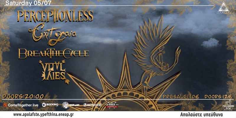 Perceptionless, Exit Gaia, Break the Cycle, Vital Ivies @ Temple Athens