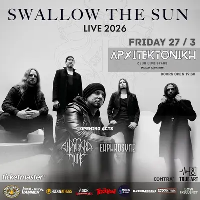 Swallow the Sun, Shattered Hope, Euphrosyne @ Αρχιτεκτονική