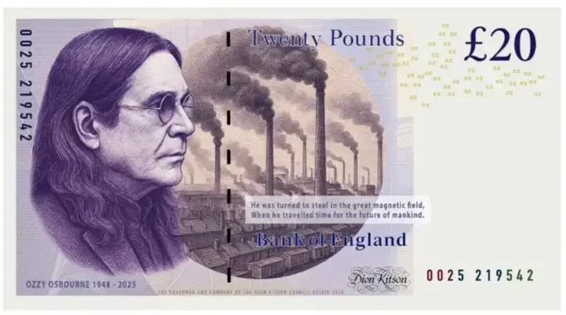 Συλλεκτικά χαρτονομίσματα με τον Ozzy Osbourne