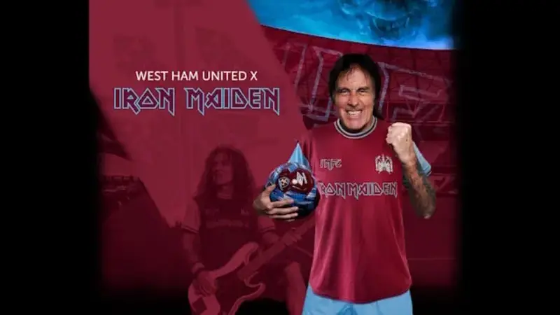 Επετειακή φανέλα West Ham United με Iron Maiden