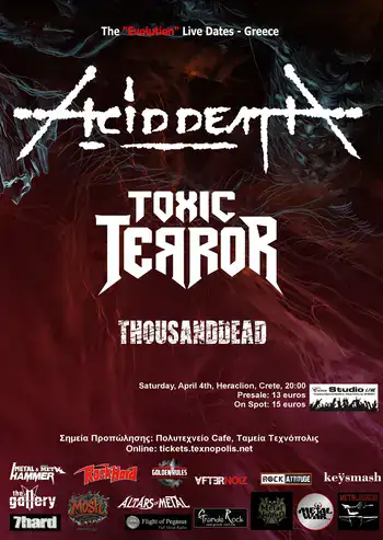 Acid Death, Toxic Terror, ThousandDead @ Cine Studio 