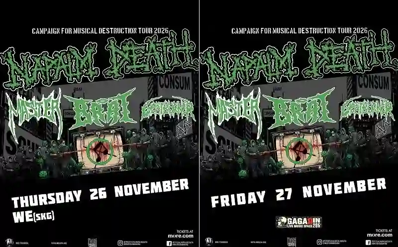 Napalm Death - Athens-Thessaloniki 2026