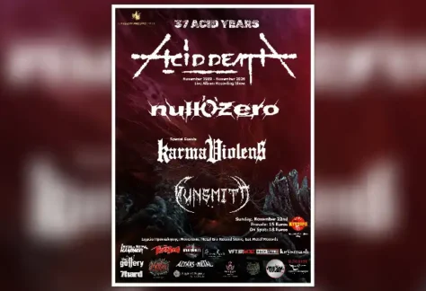 Acid Death, Null 'O' Zero, Karma Violens, Gunsmith @ Κύτταρο