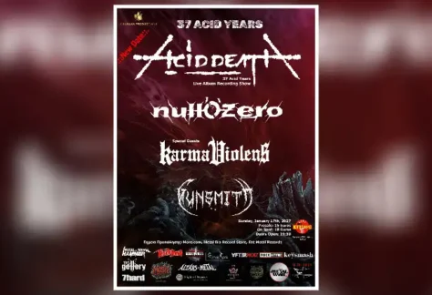Acid Death, Null 'O' Zero, Karma Violens, Gunsmith @ Κύτταρο