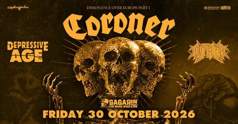 Coroner, Depressive Age, Cryptic Shift @ Gagarin 205